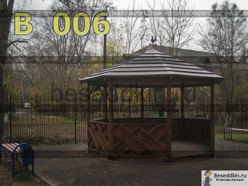 Беседка деревянная восьмигранная В-006-6