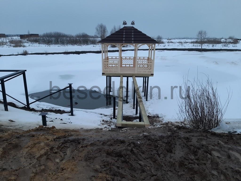 Беседка деревянная прямоугольная И-021-2