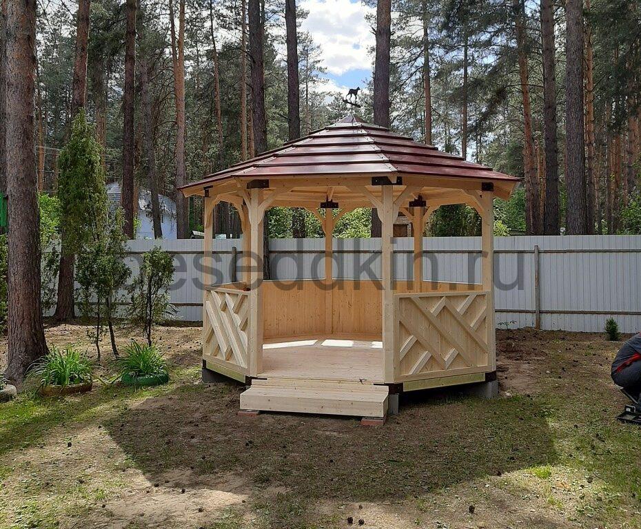 Беседка деревянная восьмигранная В-101