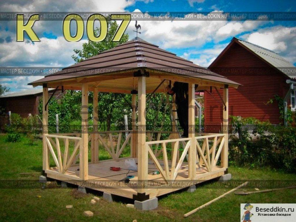 Беседка деревянная квадратная К-007