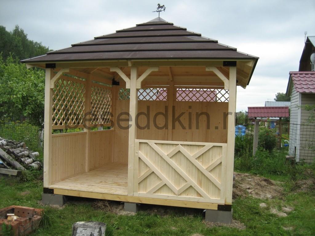 Беседка деревянная квадратная К-060-3