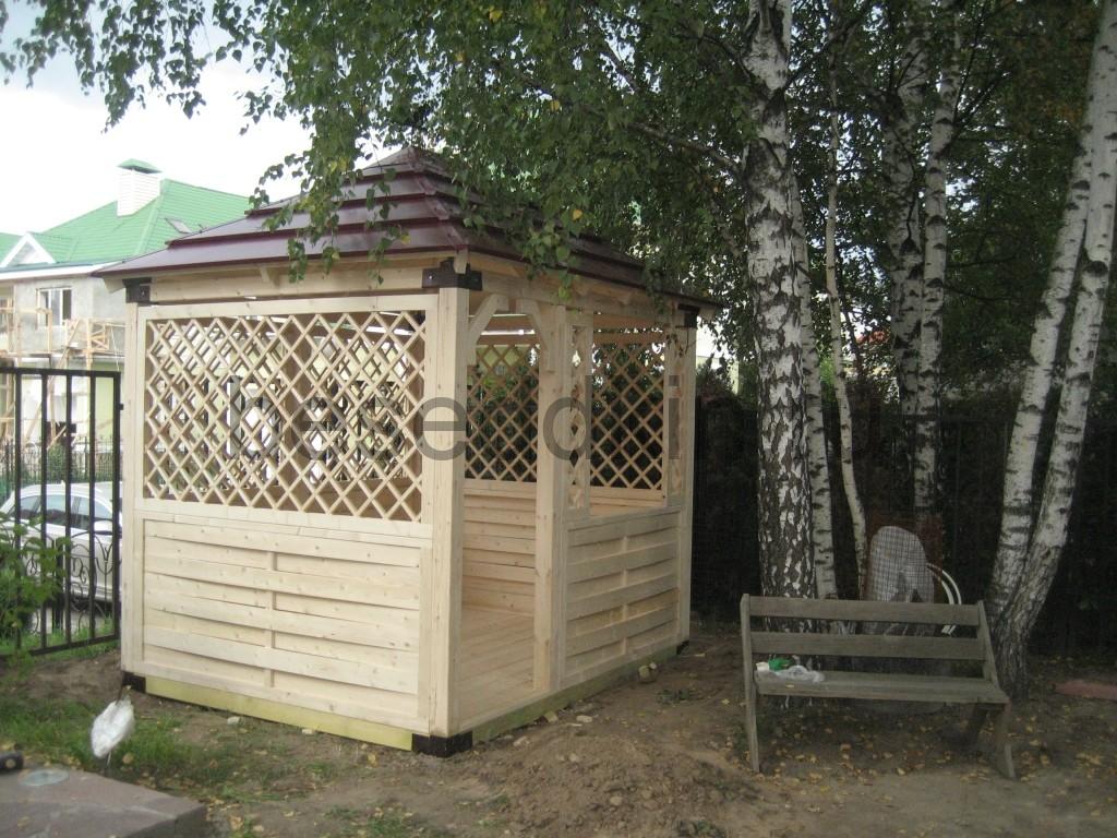 Беседка деревянная квадратная К-079-3