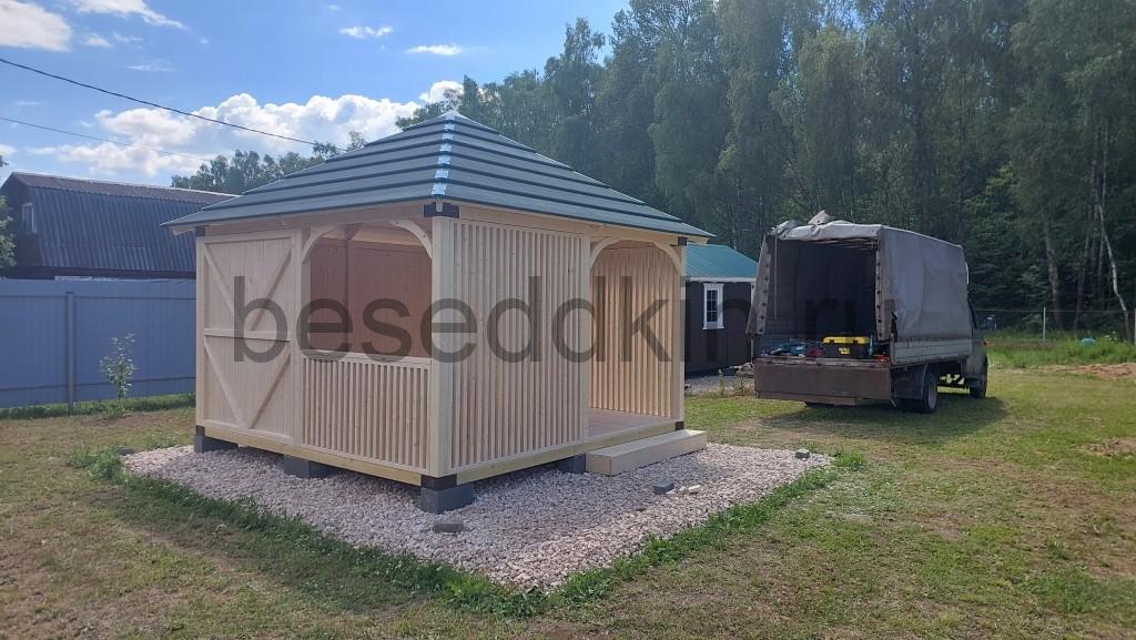 Беседка деревянная квадратная К-090-2