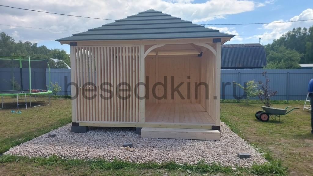 Беседка деревянная квадратная К-090