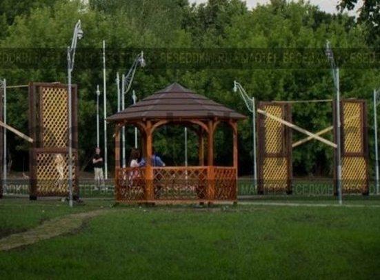 Беседка деревянная шестигранная Ш-008-2