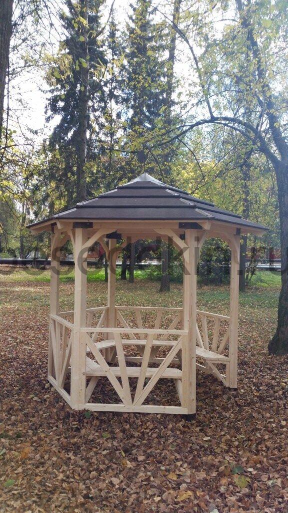 Беседка деревянная шестигранная Ш-029