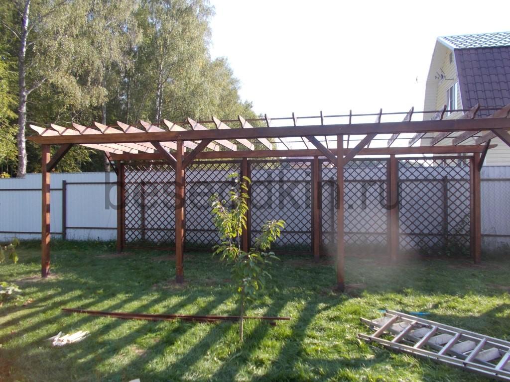 Пергола деревянная прямоугольная И-047